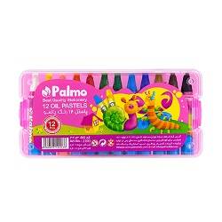 پالمو مدادشمعی 12 رنگ طلقی